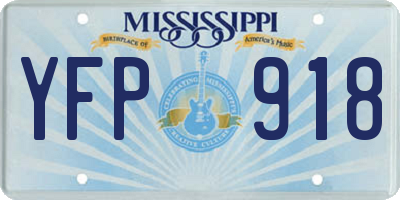 MS license plate YFP918