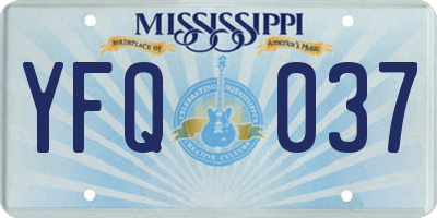 MS license plate YFQ037