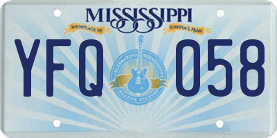 MS license plate YFQ058
