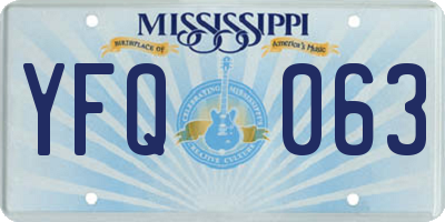 MS license plate YFQ063