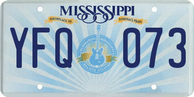 MS license plate YFQ073