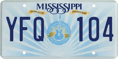 MS license plate YFQ104