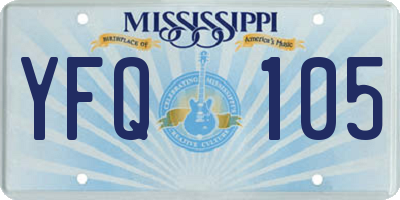 MS license plate YFQ105