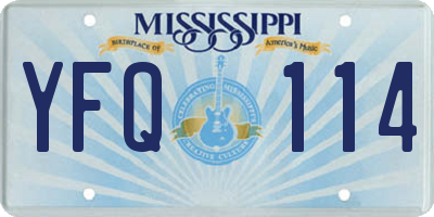 MS license plate YFQ114