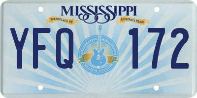 MS license plate YFQ172