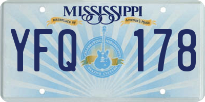MS license plate YFQ178