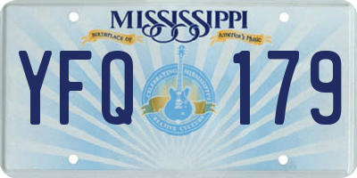 MS license plate YFQ179