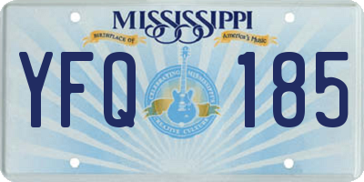 MS license plate YFQ185