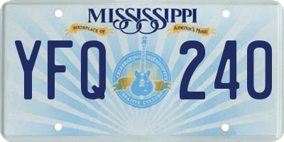 MS license plate YFQ240