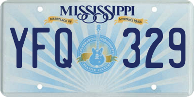 MS license plate YFQ329