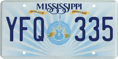MS license plate YFQ335
