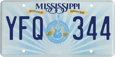 MS license plate YFQ344
