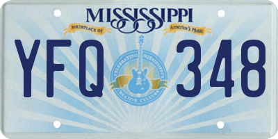 MS license plate YFQ348