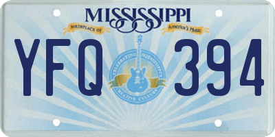 MS license plate YFQ394