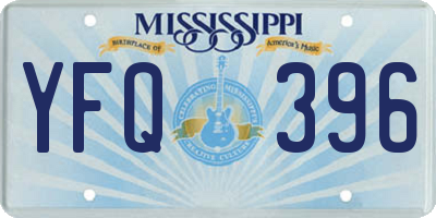 MS license plate YFQ396