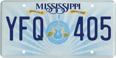 MS license plate YFQ405