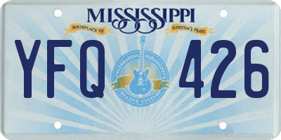 MS license plate YFQ426