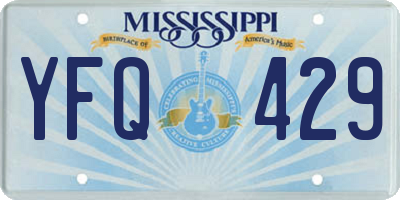 MS license plate YFQ429