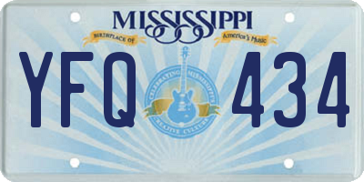MS license plate YFQ434
