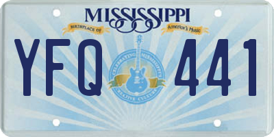 MS license plate YFQ441