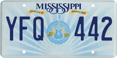 MS license plate YFQ442