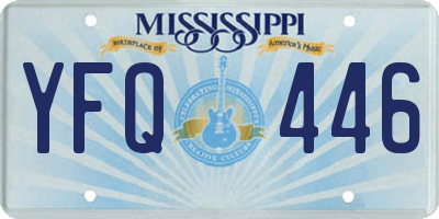 MS license plate YFQ446