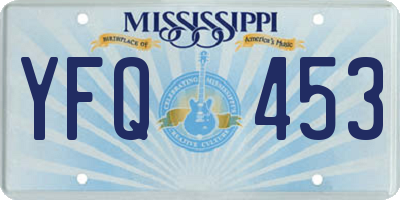 MS license plate YFQ453