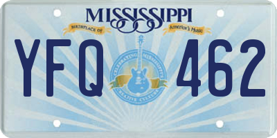 MS license plate YFQ462
