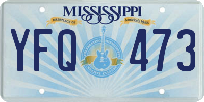 MS license plate YFQ473