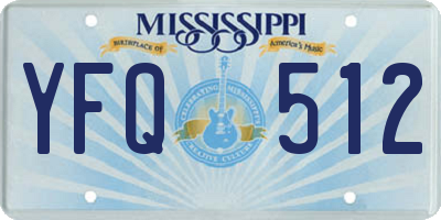 MS license plate YFQ512