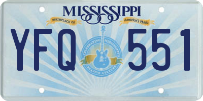MS license plate YFQ551