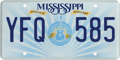 MS license plate YFQ585