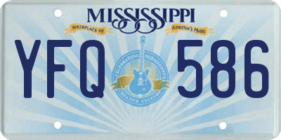 MS license plate YFQ586