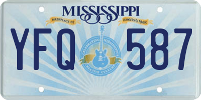 MS license plate YFQ587