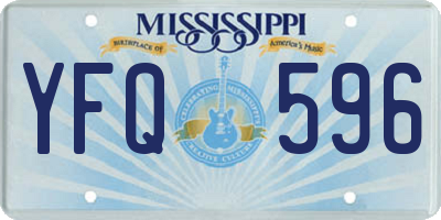 MS license plate YFQ596