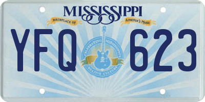 MS license plate YFQ623