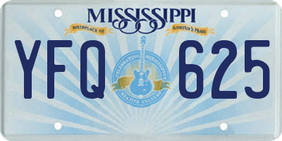 MS license plate YFQ625