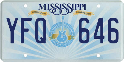MS license plate YFQ646