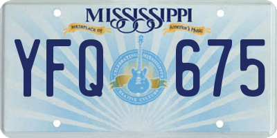 MS license plate YFQ675