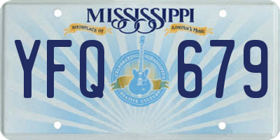 MS license plate YFQ679