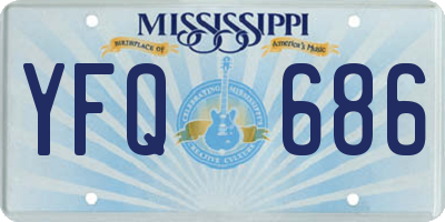 MS license plate YFQ686