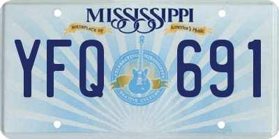 MS license plate YFQ691