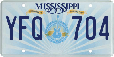MS license plate YFQ704