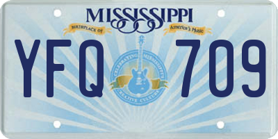 MS license plate YFQ709