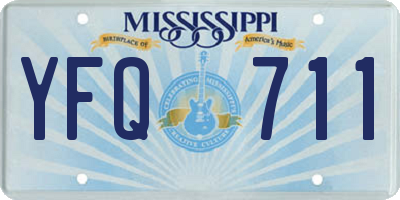 MS license plate YFQ711