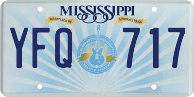 MS license plate YFQ717