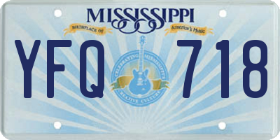 MS license plate YFQ718