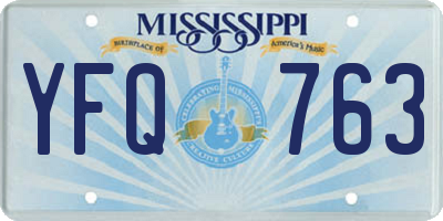 MS license plate YFQ763