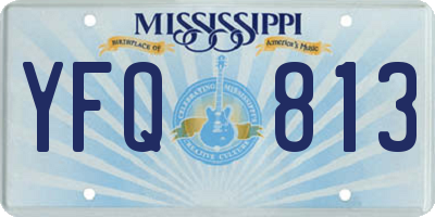 MS license plate YFQ813