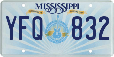 MS license plate YFQ832